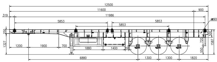 Tri Axle 40 Foot Flatbed Trailer for Sale Price Manufacturer