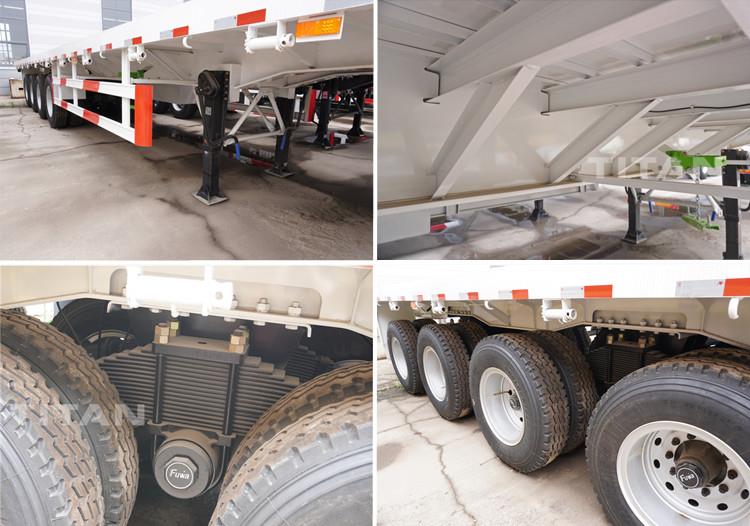 4 Axle 48 ft Flatbed Tractor Trailer for Sale in Kenya
