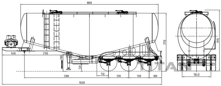 Tri Axle Pneumatic Dry Bulker Trailer for Sale Manufacturer in Philippines