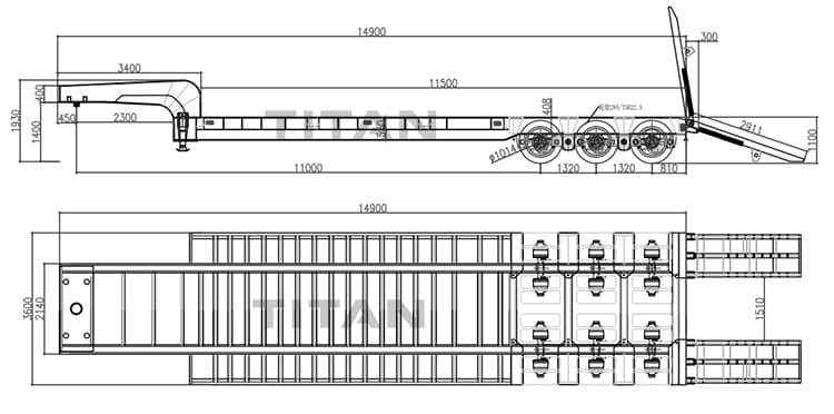 3 Line 6 Axle Tractor Low Loader Trailer for Sale in Tanzania