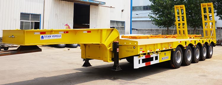 5 Axle 100 Ton Lowbed Truck Trailer for Sale Near Me in Ghana