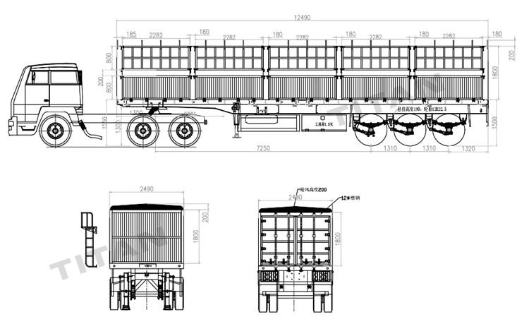 60 Ton Fence Semi Trailer for Sale in Nigeria Lagos