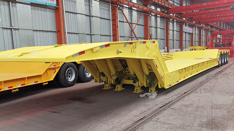 120T Folding Gooseneck Lowboy Trailers for Sale Price in Dominica