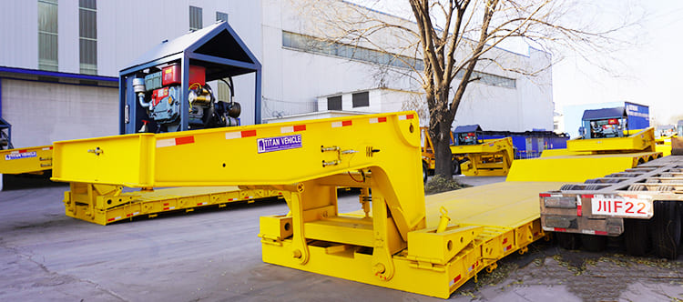 3 Axle 100T Detachable Gooseneck Lowboy Trailers for Sale Price in Cayman Islands