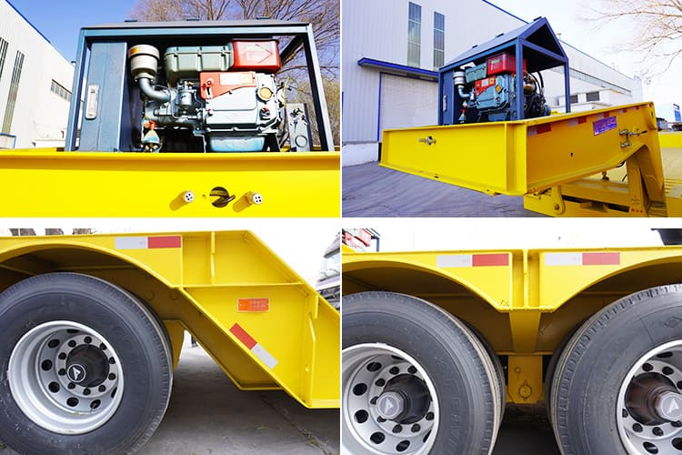 3 Axle 100T Detachable Gooseneck Lowboy Trailers for Sale Price in Cayman Islands