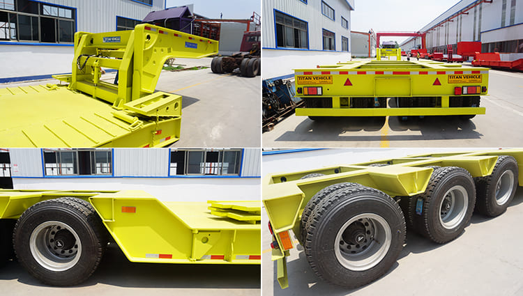 3 Line 6 Axle Hydraulic Gooseneck Detachable Lowboy Trailer for Sale Price
