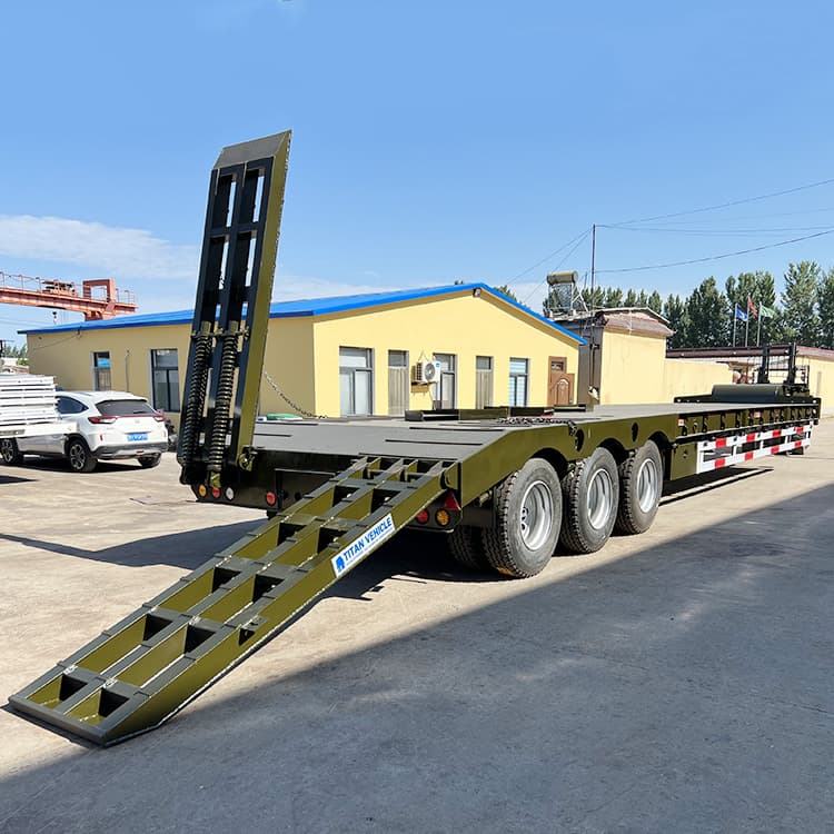 80 Ton Tri Axle Semi Low Loader Trailer