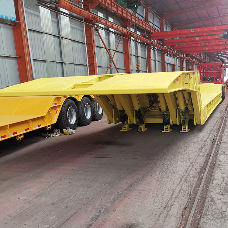 120T Folding Gooseneck Lowboy Trailer