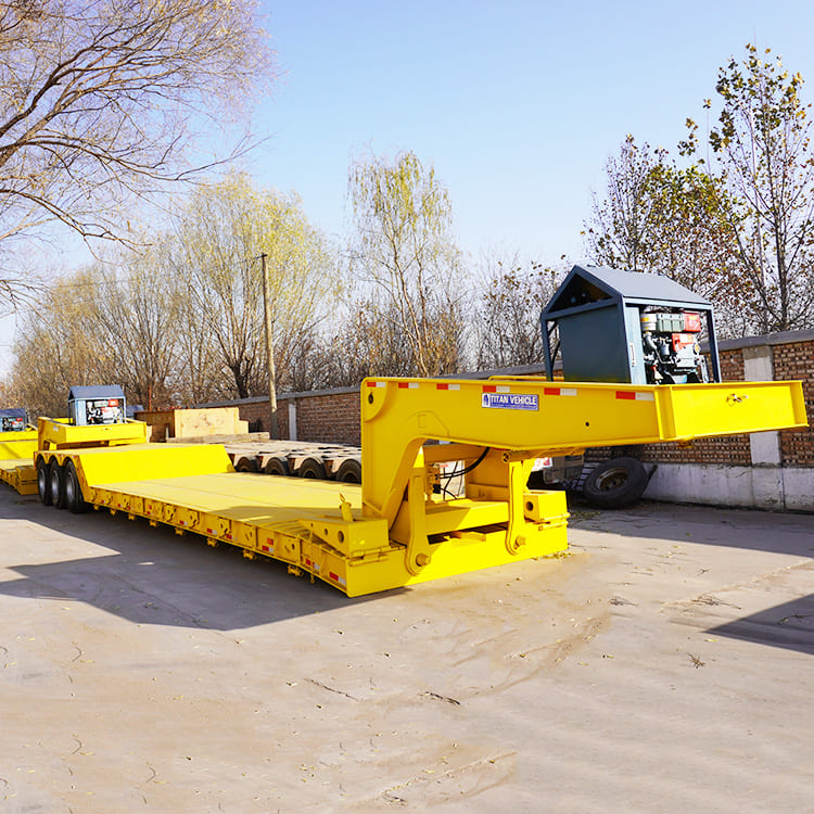 3 Axle 100T Detachable Gooseneck Lowboy Trailer