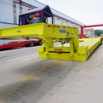3 Line 6 Axle Hydraulic Gooseneck Detachable Lowboy Trailer 