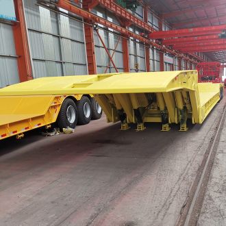 120T Folding Gooseneck Lowboy Trailer